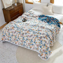 GobekUsa Breathable Cotton Gauze Sofa Cover - Fresh Flowers Design