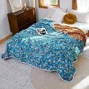 GobekUsa Breathable Cotton Gauze Sofa Cover - Fresh Flowers Design