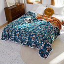 GobekUsa Breathable Cotton Gauze Sofa Cover - Fresh Flowers Design
