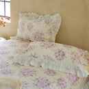 GobekUsa Cotton Floral Ruffles Quilted Bedspread Set with Pillowcases
