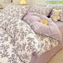 GobekUsa Cotton Flower Printed Comforter Set: Breathable Double-Layer Yarn, Soft Bedding for Girls