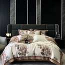 GobekUsa 100S Egyptian Cotton Print Bedding Set for Queen King Ru Size