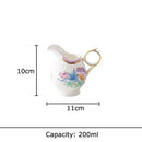 GobekUsa Flowers Pattern Coffee Mug Set for Elegant Dining Table Décor