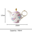 GobekUsa Flowers Pattern Coffee Mug Set for Elegant Dining Table Décor