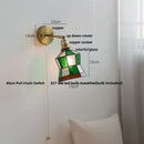 GobekUsa Butterfly Glass Wall Light: Up Down Rotate LED Fixture for Bedroom Living Room