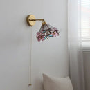GobekUsa Butterfly Glass Wall Light: Up Down Rotate LED Fixture for Bedroom Living Room