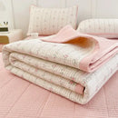 GobekUsa Cartoon Small Fresh Washed Cotton Bed Sheets Bedspread