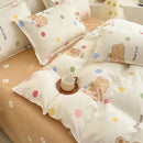 GobekUsa Cotton Printed Bedding Set: Thick & Cozy Single Bedclothes for Adults & Kids