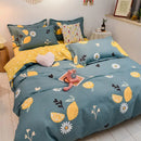 GobekUsa Cotton Printed Bedding Set: Thick & Cozy Single Bedclothes for Adults & Kids