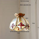 GobekUsa Crown Diamond Glass Pendant Lamp, LED Modern Hanging Light