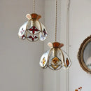 GobekUsa Crown Diamond Glass Pendant Lamp, LED Modern Hanging Light