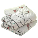 GobekUsa 100% Cotton Gauze Summer Blanket - Soft Floral Throws for Sofa and Bed