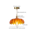 GobekUsa Brass Glass LED Pendant Lamp for Cafe Bar Restaurant Bedroom Loft