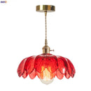 GobekUsa Brass Glass LED Pendant Lamp for Cafe Bar Restaurant Bedroom Loft