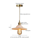 GobekUsa Brass Glass LED Pendant Lamp for Cafe Bar Restaurant Bedroom Loft