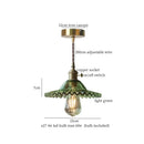 GobekUsa Brass Glass LED Pendant Lamp for Cafe Bar Restaurant Bedroom Loft