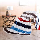 GobekUsa Coral Fleece Flannel Flower Printed Blanket for Single/Queen/King Beds