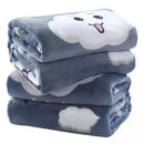 GobekUsa Coral Fleece Flannel Flower Printed Blanket for Single/Queen/King Beds