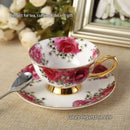 GobekUsa Bone China Tea Set: Cup, Saucer, Mug, Sugar Pot, Jug, Teapot