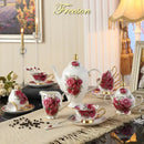 GobekUsa Bone China Tea Set: Cup, Saucer, Mug, Sugar Pot, Jug, Teapot