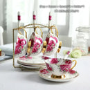 GobekUsa Bone China Tea Set: Cup, Saucer, Mug, Sugar Pot, Jug, Teapot