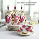 GobekUsa Bone China Tea Set: Cup, Saucer, Mug, Sugar Pot, Jug, Teapot