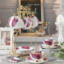 GobekUsa Bone China Tea Set: Cup, Saucer, Mug, Sugar Pot, Jug, Teapot
