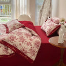 GobekUsa Cotton Wide Edge Bedding Sets with Embroidered Comforter Kit for Four Seasons