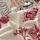 GobekUsa Cotton Wide Edge Bedding Sets with Embroidered Comforter Kit for Four Seasons