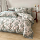 GobekUsa Cotton Wide Edge Bedding Sets with Embroidered Comforter Kit for Four Seasons
