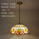 GobekUsa Baroque Tiffany Pendant Light Stained Glass Chandelier for Home Dining Room E27