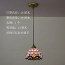 GobekUsa Baroque Tiffany Pendant Light Stained Glass Chandelier for Home Dining Room E27