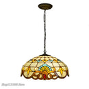 GobekUsa Baroque Tiffany Pendant Light Stained Glass Chandelier for Home Dining Room E27