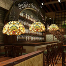 GobekUsa Baroque Tiffany Pendant Light Stained Glass Chandelier for Home Dining Room E27