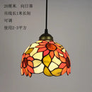 GobekUsa Baroque Tiffany Pendant Light Stained Glass Chandelier for Home Dining Room E27
