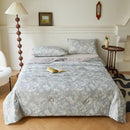 GobekUsa Knitted Cotton Print Summer Quilt, Silk Soft Blanket