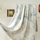 GobekUsa Knitted Cotton Print Summer Quilt, Silk Soft Blanket