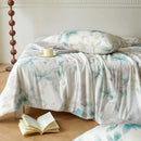 GobekUsa Knitted Cotton Print Summer Quilt, Silk Soft Blanket