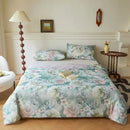 GobekUsa Knitted Cotton Print Summer Quilt, Silk Soft Blanket