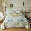 GobekUsa Knitted Cotton Print Summer Quilt, Silk Soft Blanket