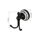 GobekUsa Black Stainless Steel Wall Mounted Bathroom Towel Hook Robe Coat Hanger