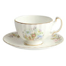 GobekUsa Bone China Tea Cup Set, Flowers Teacup & Snack Dish for Office Drinkware