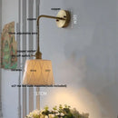Floral white & brass led wall light bedroom ceramic sconce with switch by Decorbites