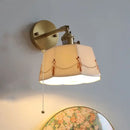 Floral white & brass led wall light bedroom ceramic sconce with switch by Decorbites