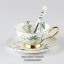 GobekUsa Camellia Bone China Tea & Coffee Set - Porcelain Teatime Pot, Cups, & Sugarpot