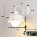 GobekUsa Glass Iron LED Wall Sconce Pull Chain Switch White Stair Light