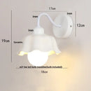 GobekUsa Glass Iron LED Wall Sconce Pull Chain Switch White Stair Light