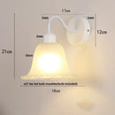 GobekUsa Glass Iron LED Wall Sconce Pull Chain Switch White Stair Light