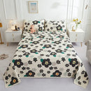 GobekUsa Cotton Double Bedspread Set with Floral Design for Healthy Home Bed Decor
