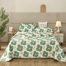GobekUsa Cotton Double Bedspread Set with Floral Design for Healthy Home Bed Decor